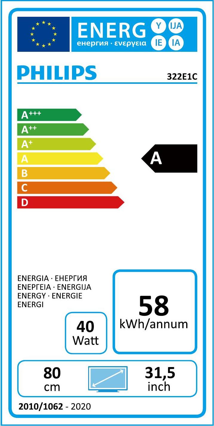 SCOPRI LE OFFERTE ONLINE SU Monitor Philips E Line 322E1C/00 LED display 80  cm (31.5