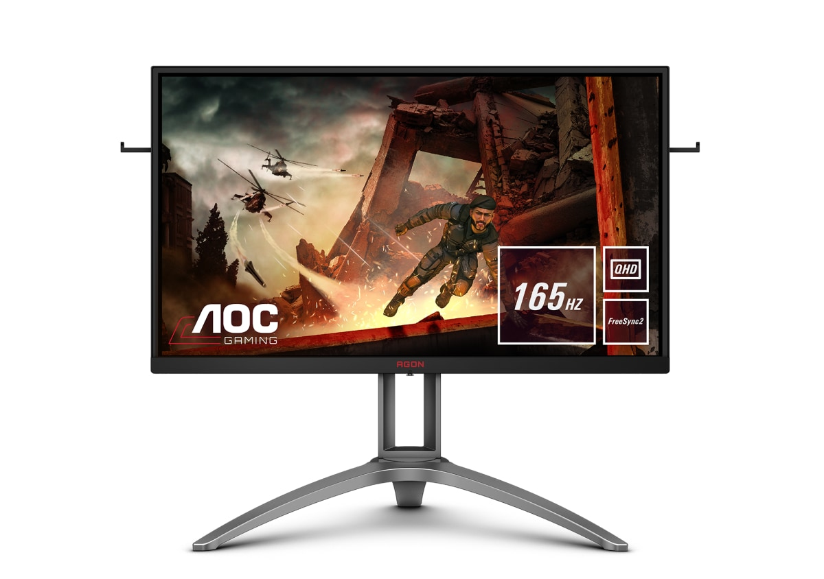 AOC Gaming AG273QX monitor piatto per PC 68,6 cm (27") 2560 x 1440 Pixel Quad HD LCD Nero, Rosso [AG273QX]