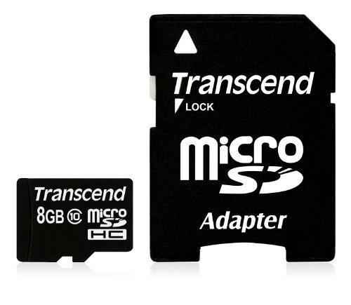 Transcend TS8GUSDHC10 memoria flash 8 GB MicroSDHC Classe 10 [TS8GUSDHC10]
