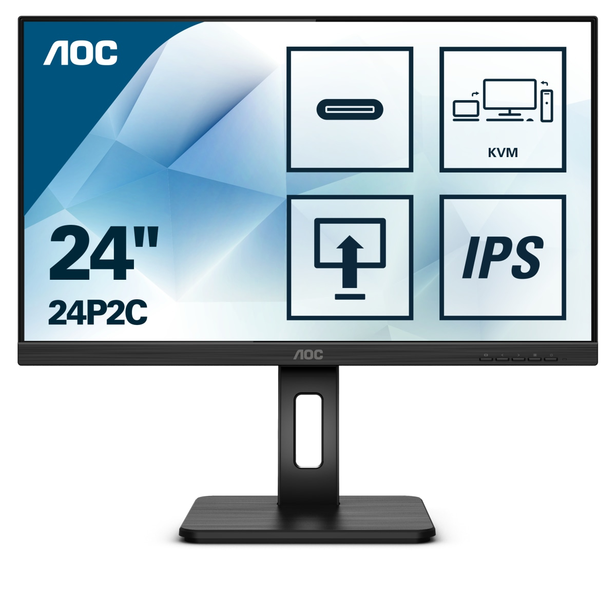Monitor AOC P2 24P2C LED display 60,5 cm (23.8") 1920 x 1080 Pixel Full HD Nero [24P2C]